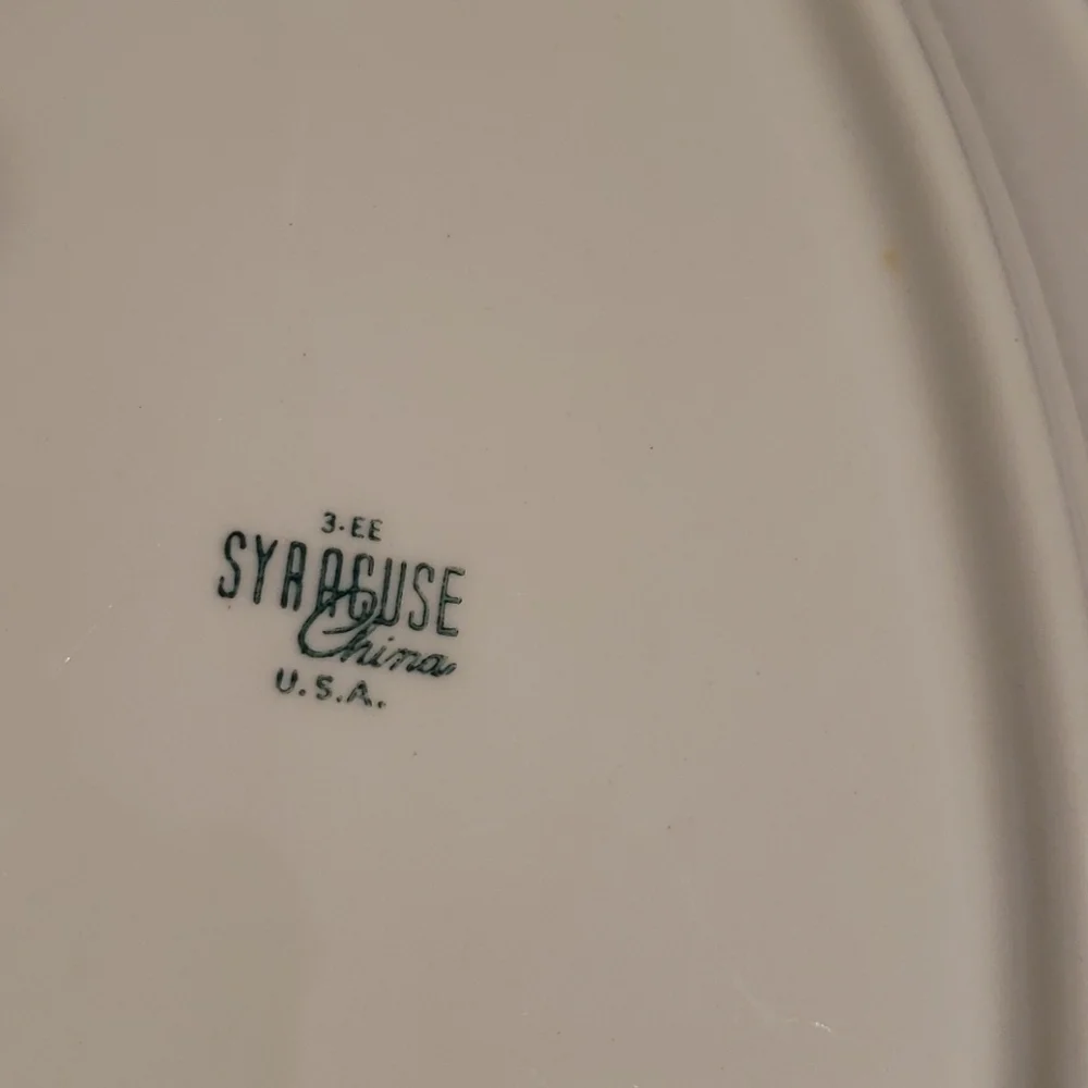 Syracuse China Large Oval Grey Serving Plate